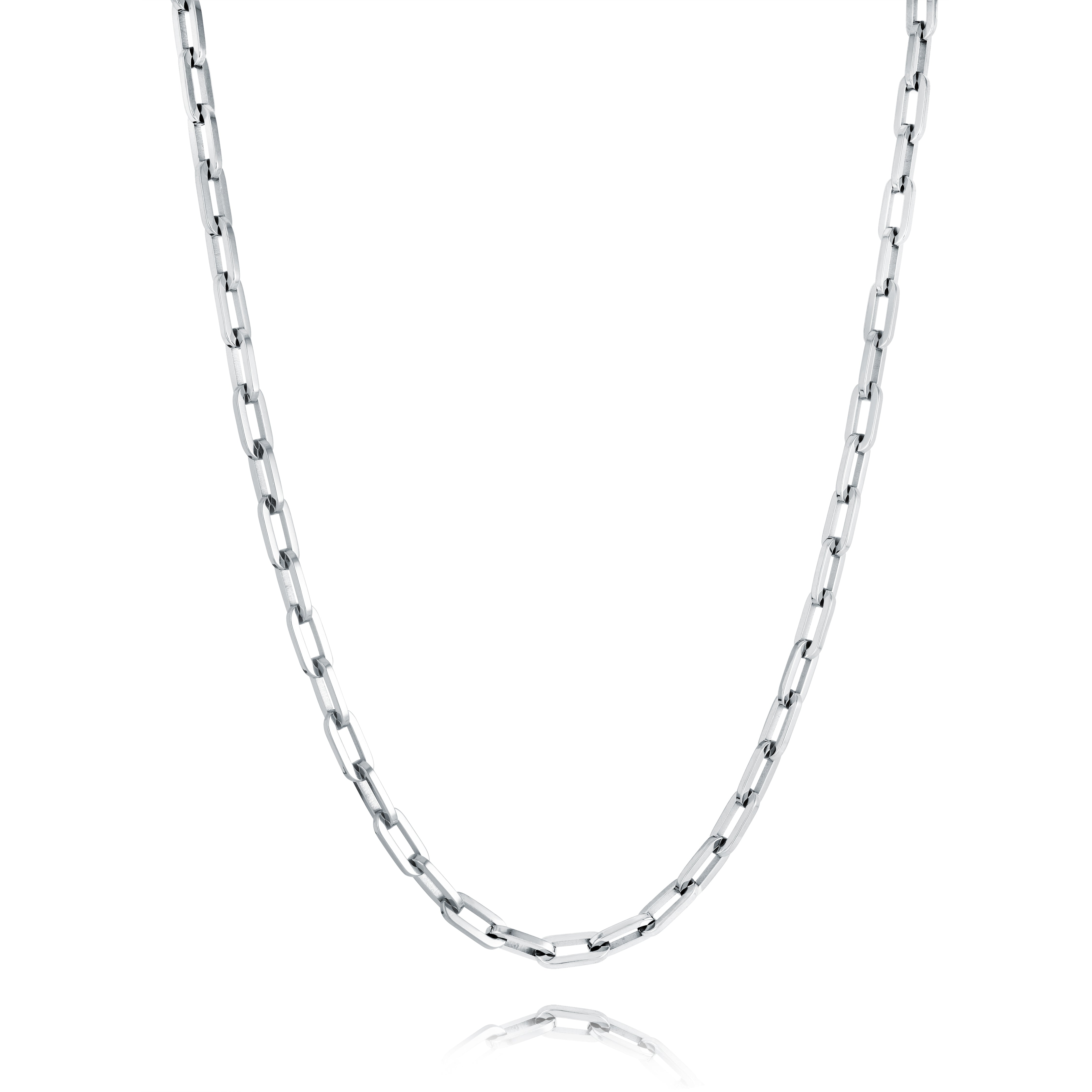 5.3mm Oval Link Surface Chain Necklace