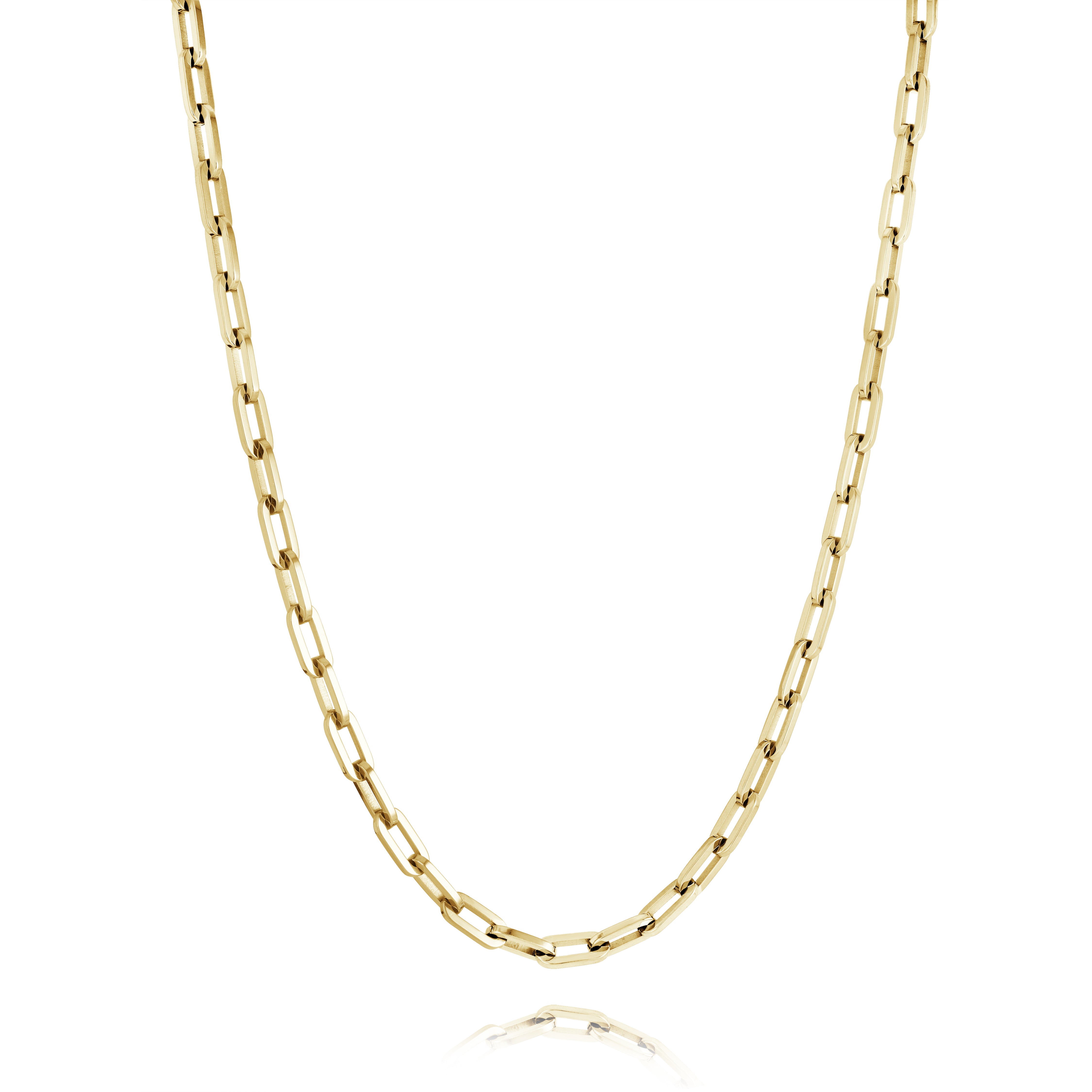 5.3mm Oval Link Surface Chain Necklace