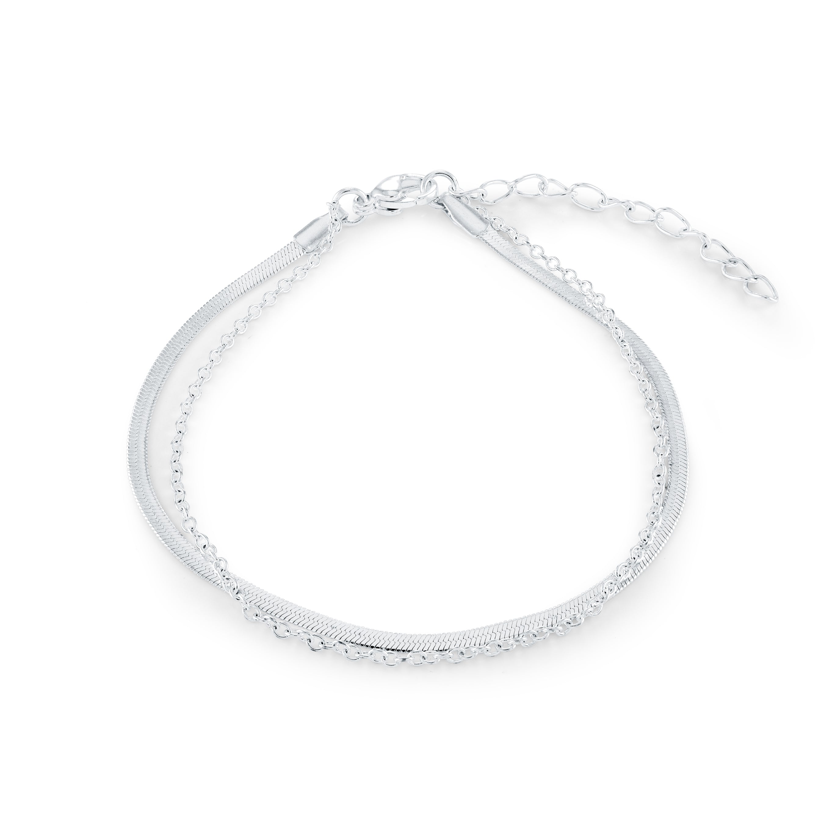 Herringbone Layered Anklet