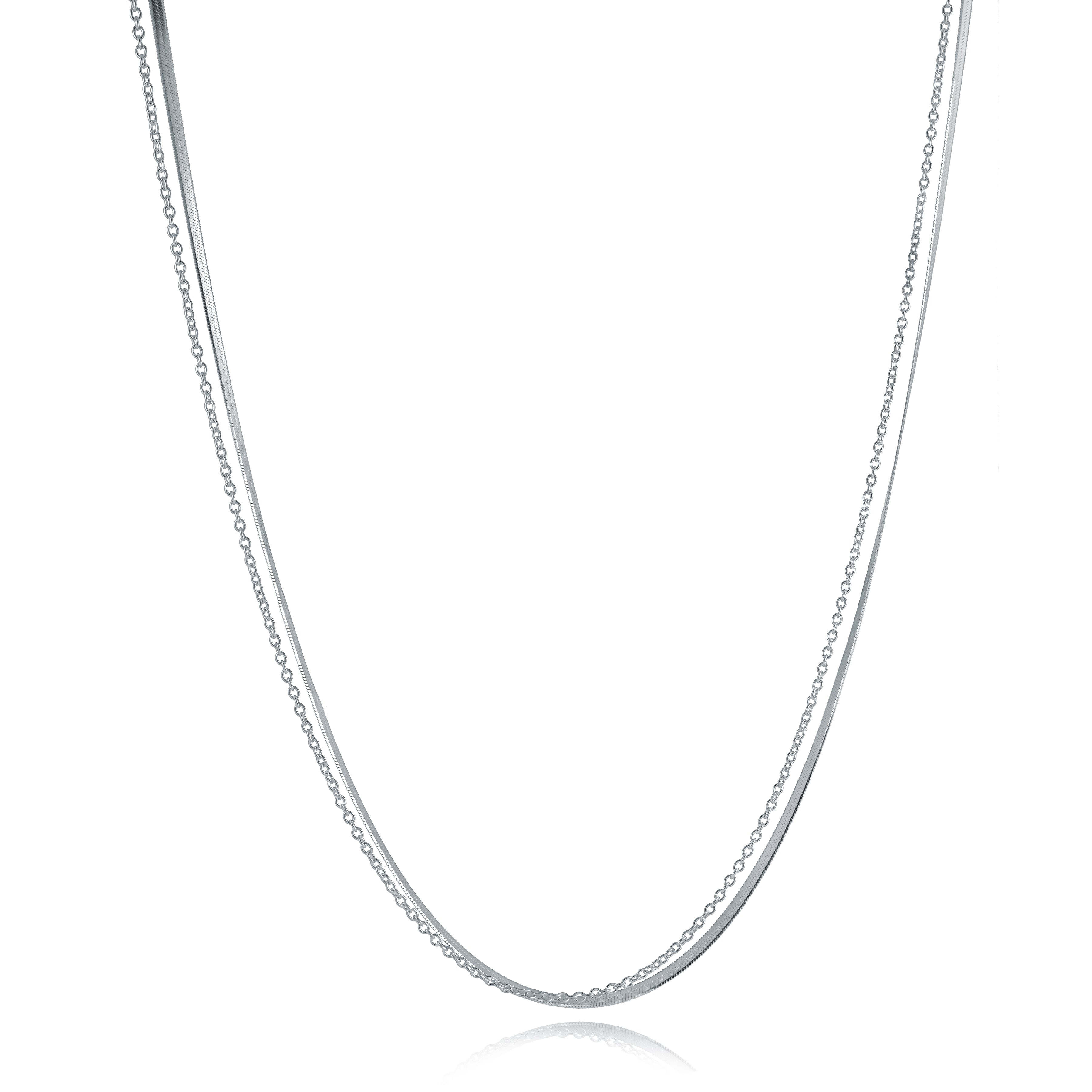 Herringbone Layered Chain Necklace