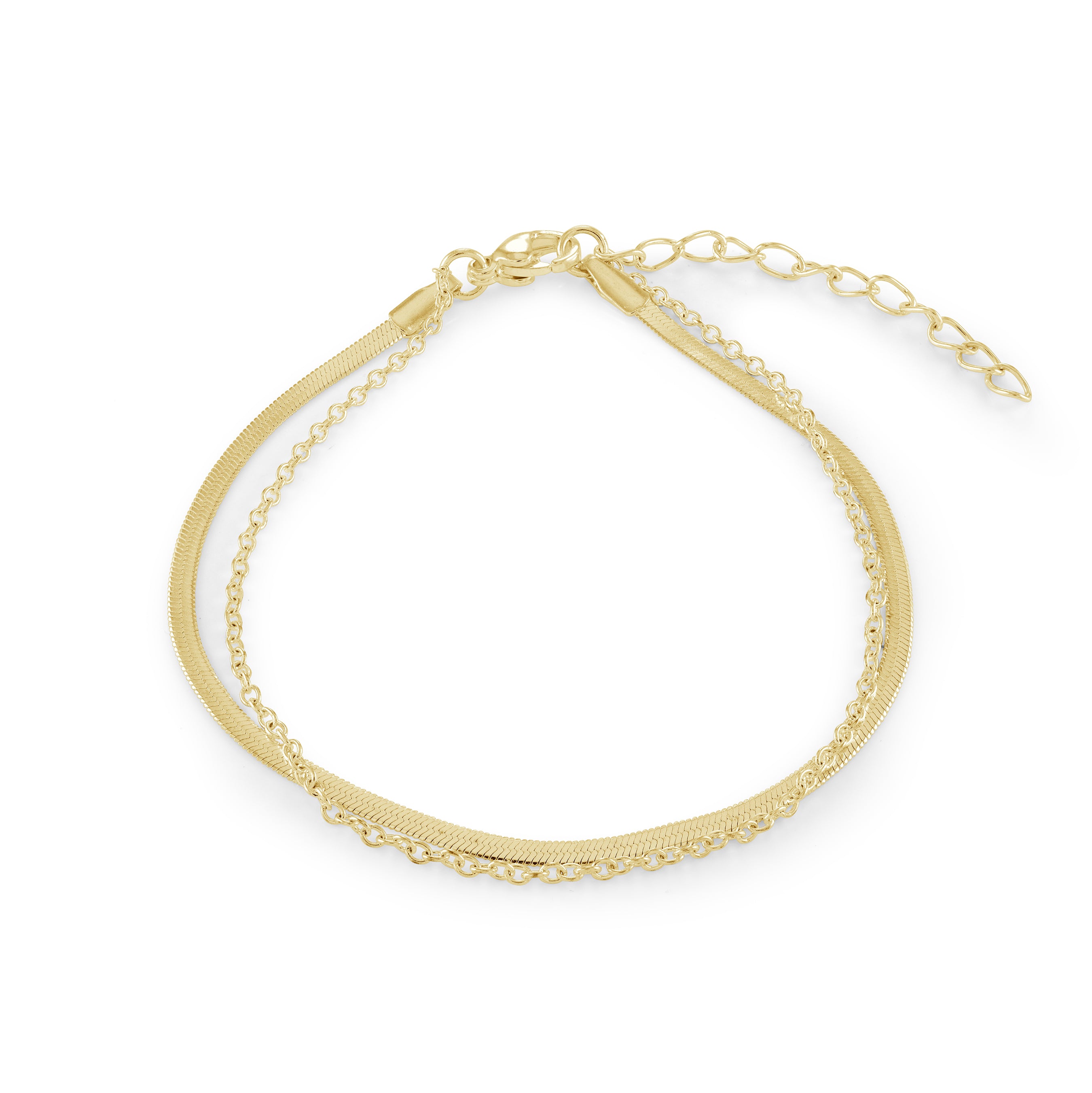 Herringbone Layered Anklet