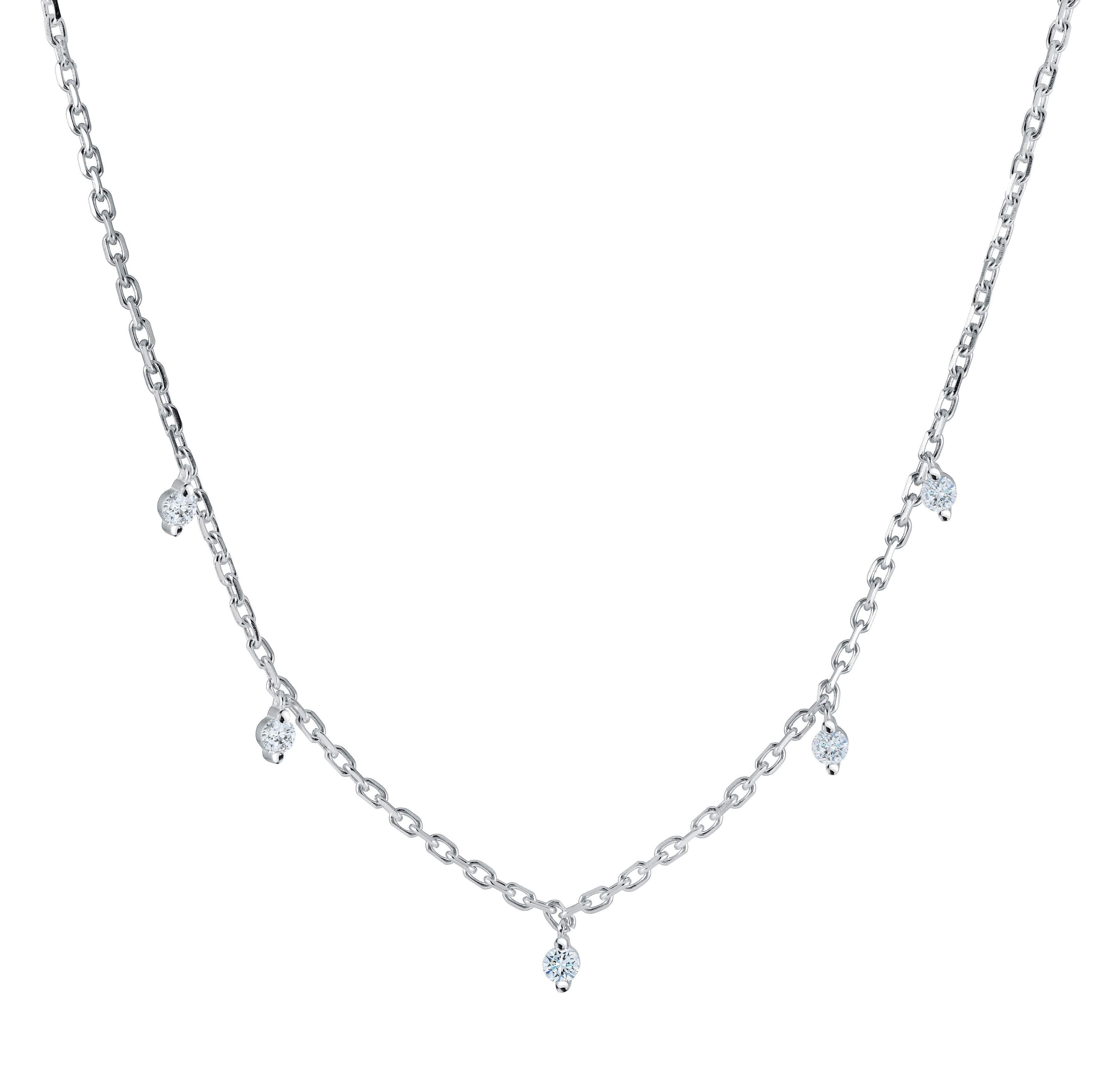 Royal Drop Cz Chain Necklace