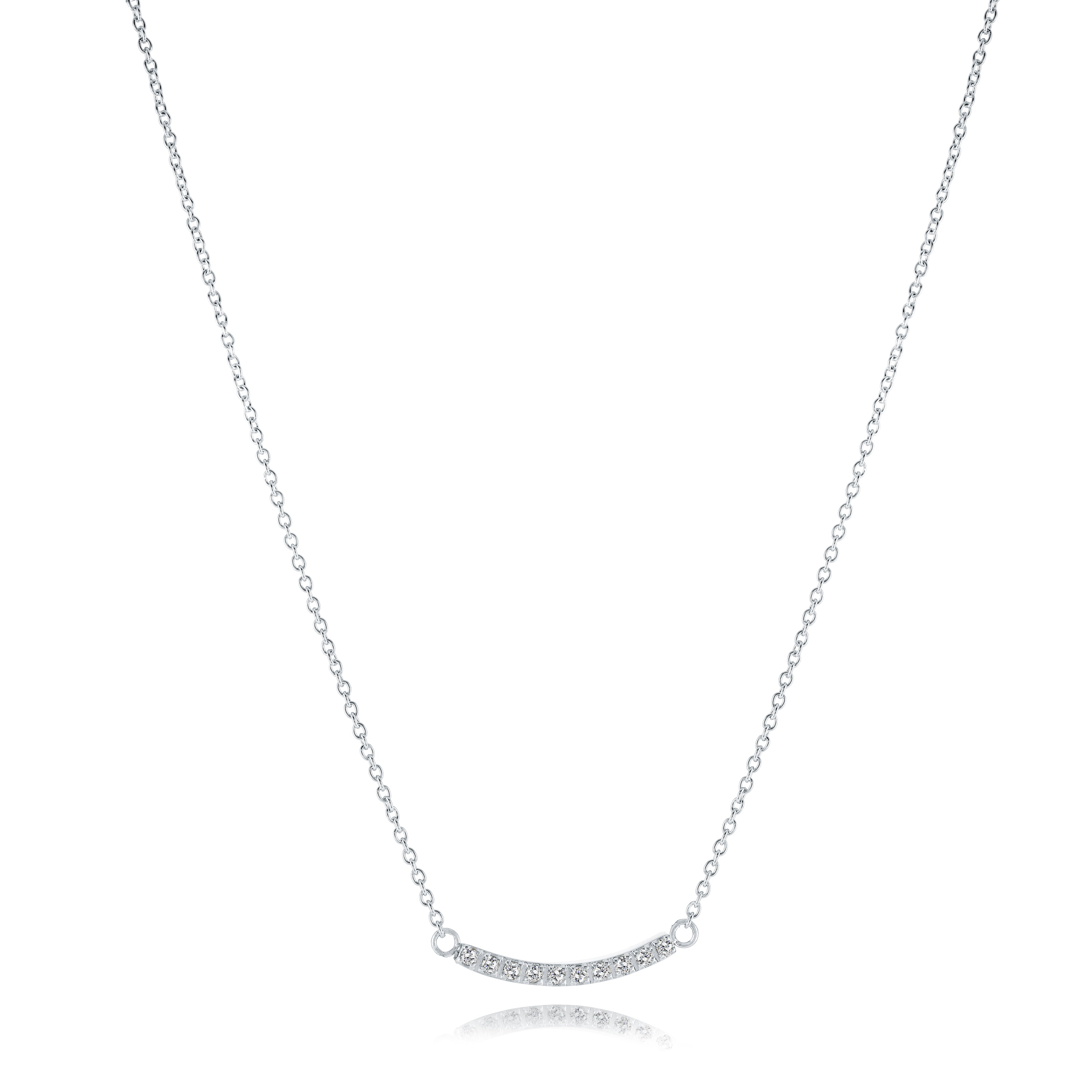 Curve Bar Cz Necklace