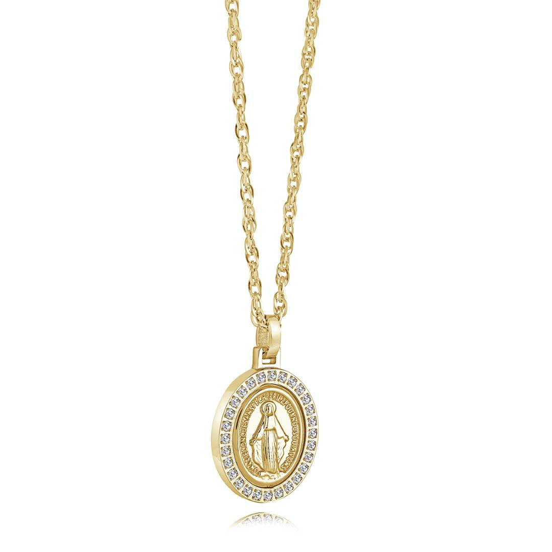 Cz-Edge Virgin Mary Pendant