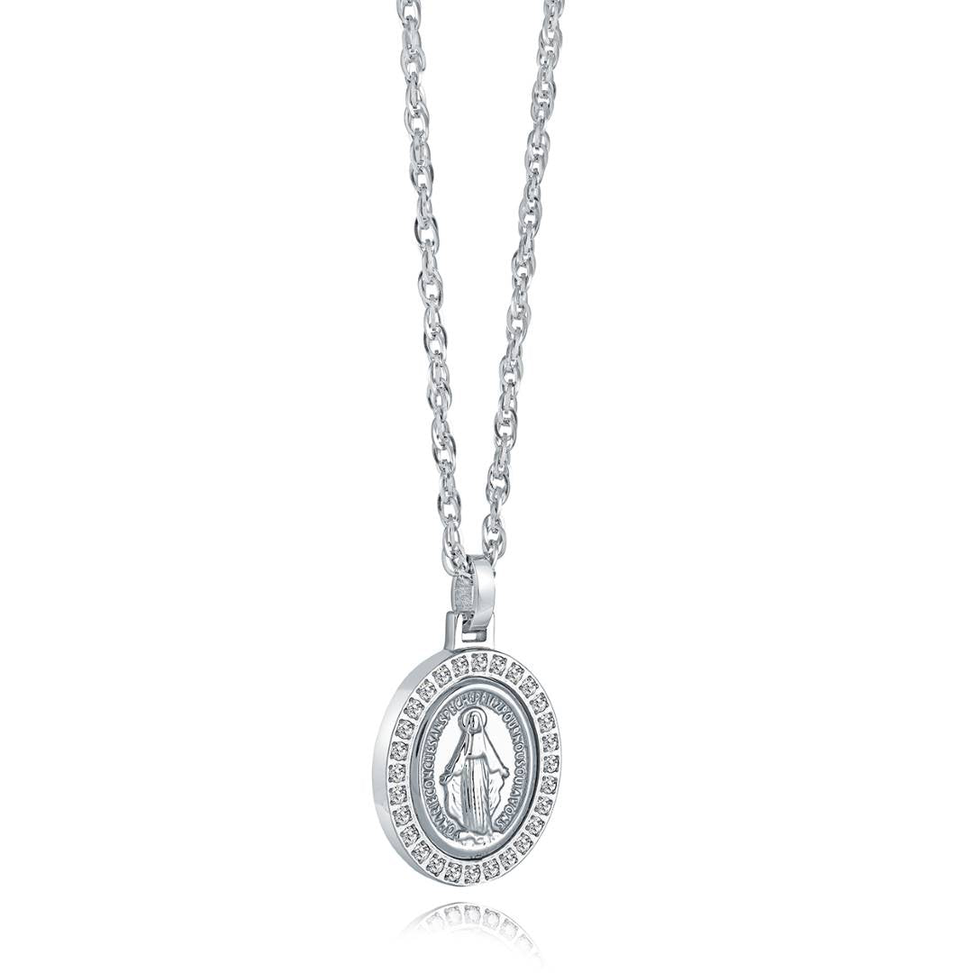 Cz-Edge Virgin Mary Pendant