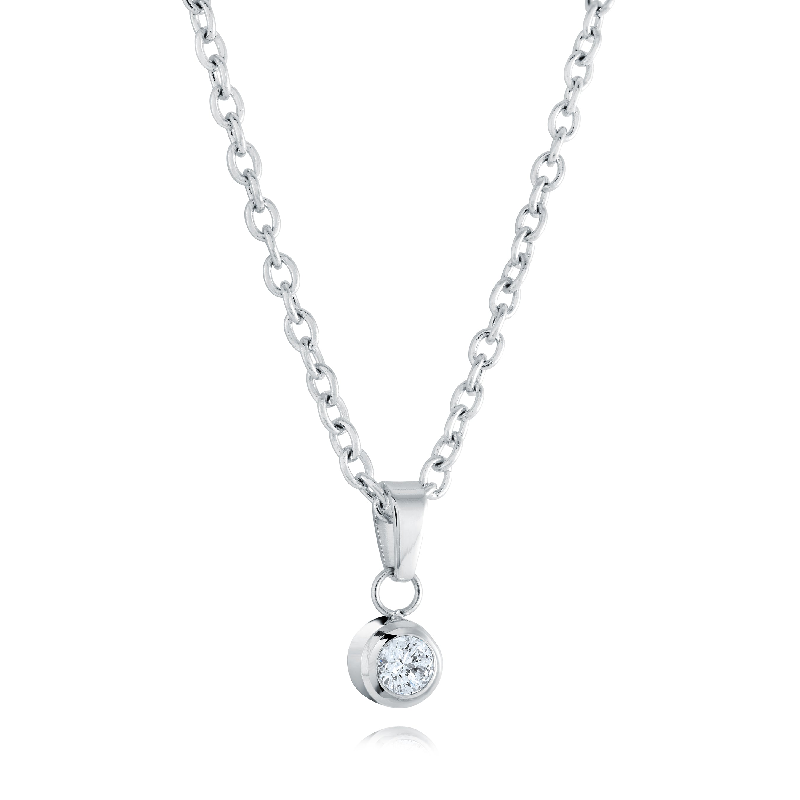 Bezel Cz Necklace