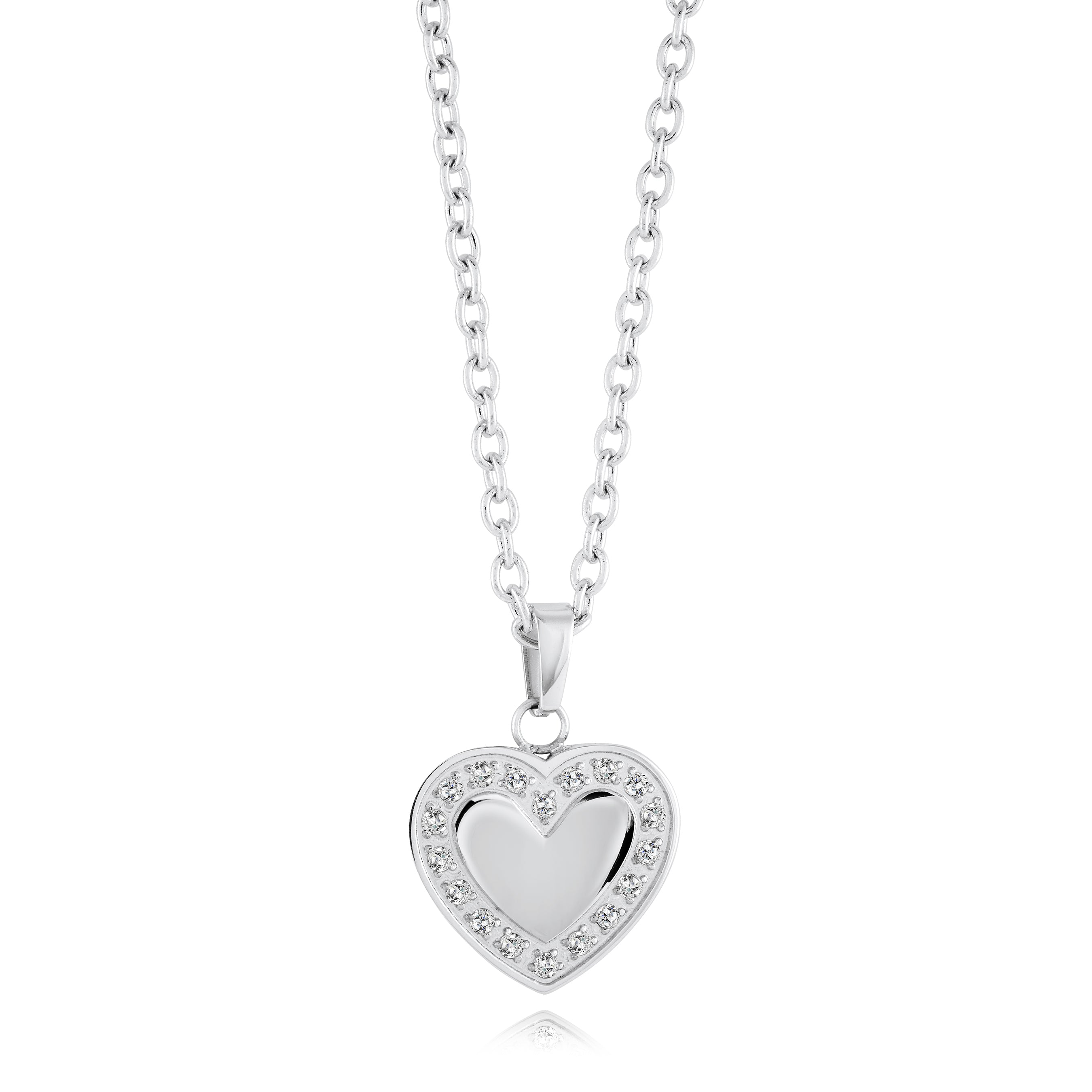 Cz Heart Pendant Necklace