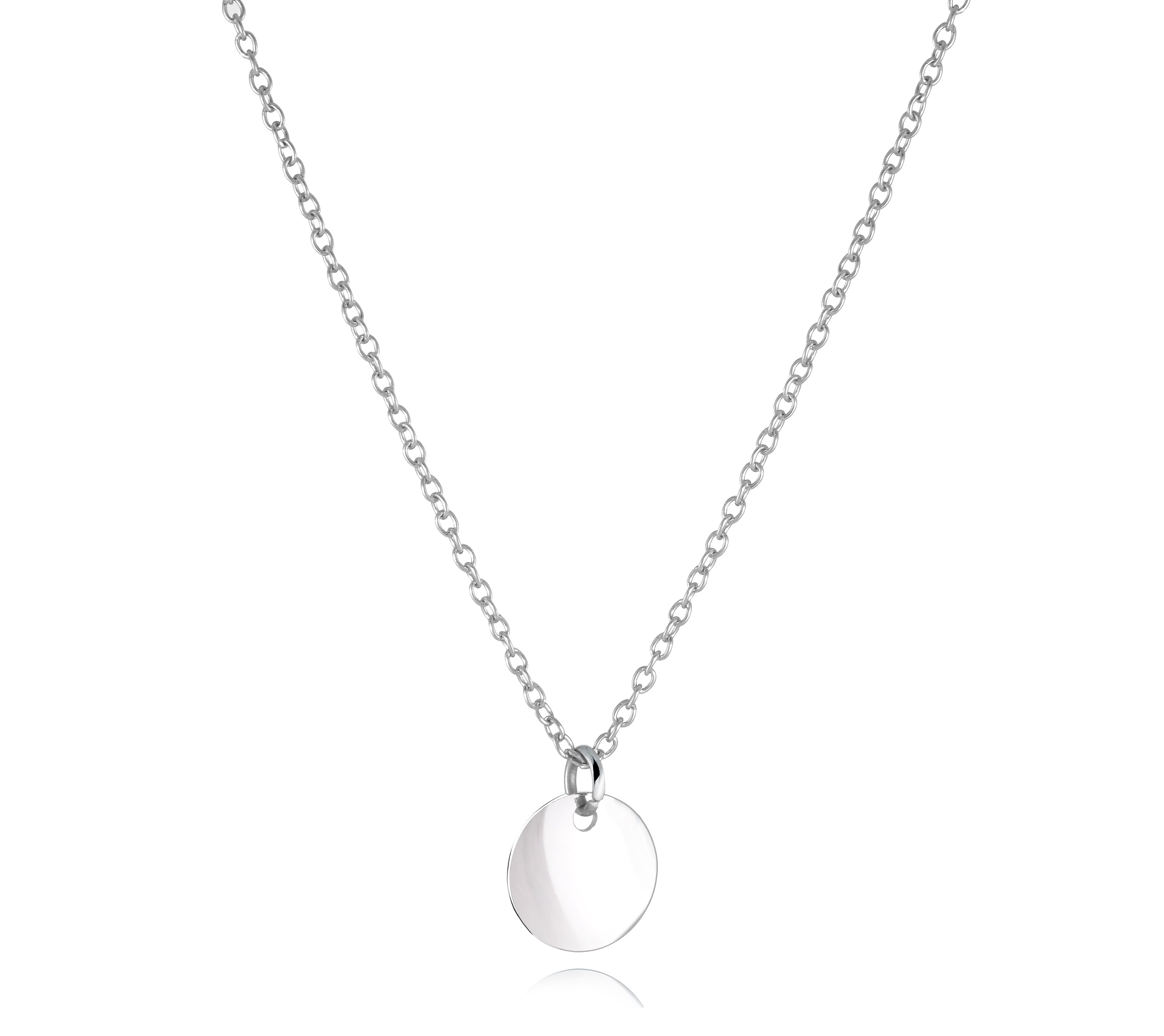 Round Medallion Engravable Pendant Necklace