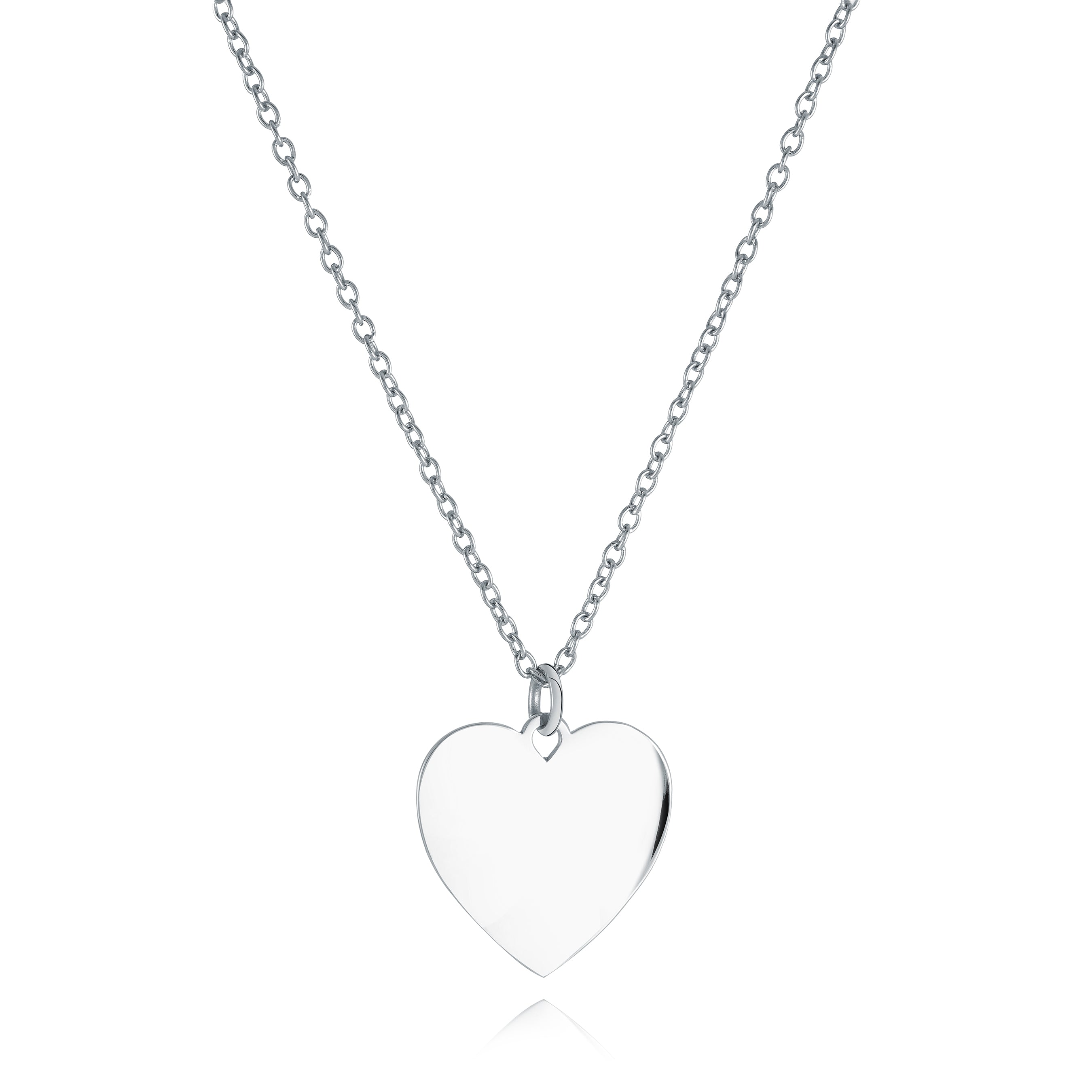 Heart Medallion Engravable Pendant Necklace