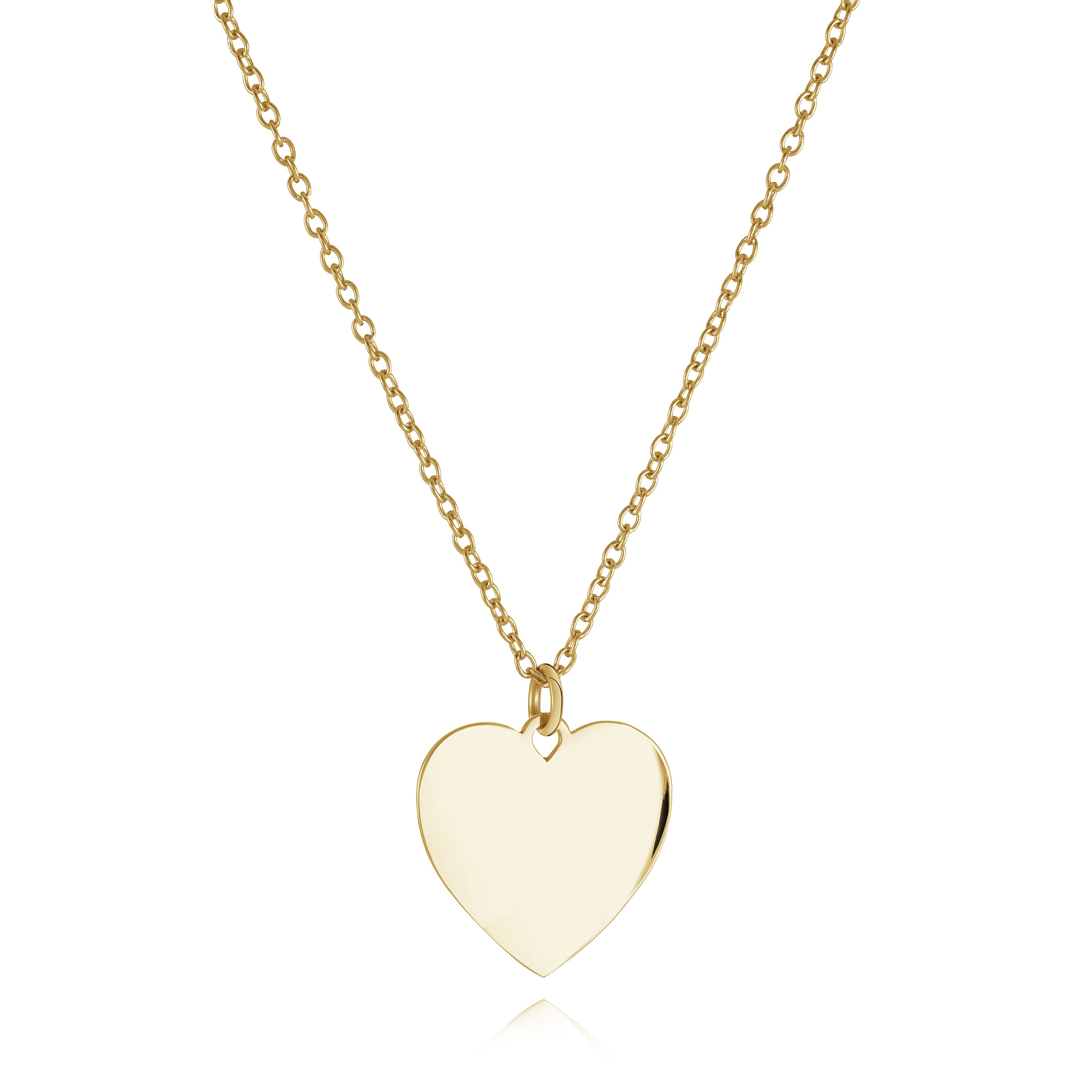 Heart Medallion Engravable Pendant Necklace