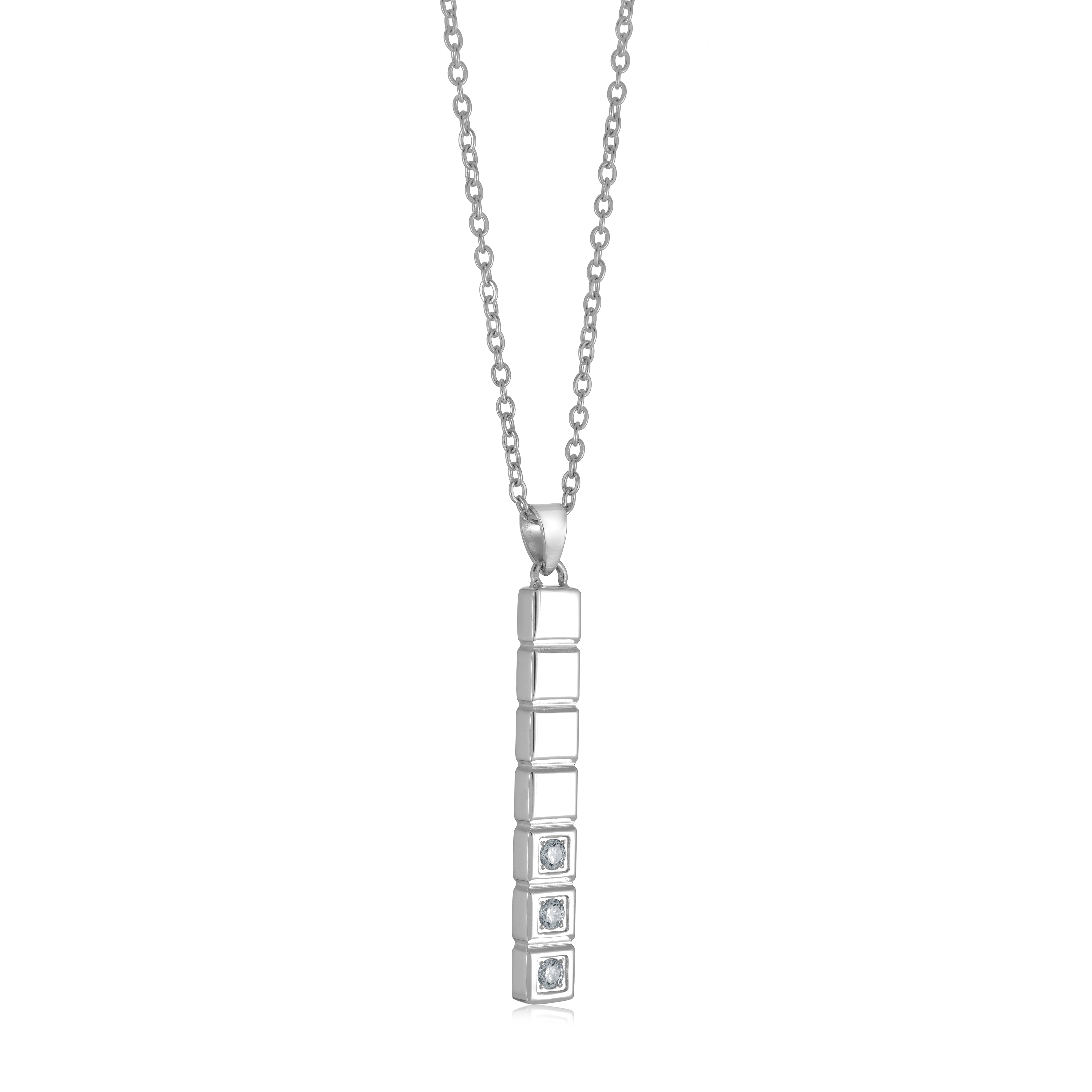 Cz Quadrant Necklace