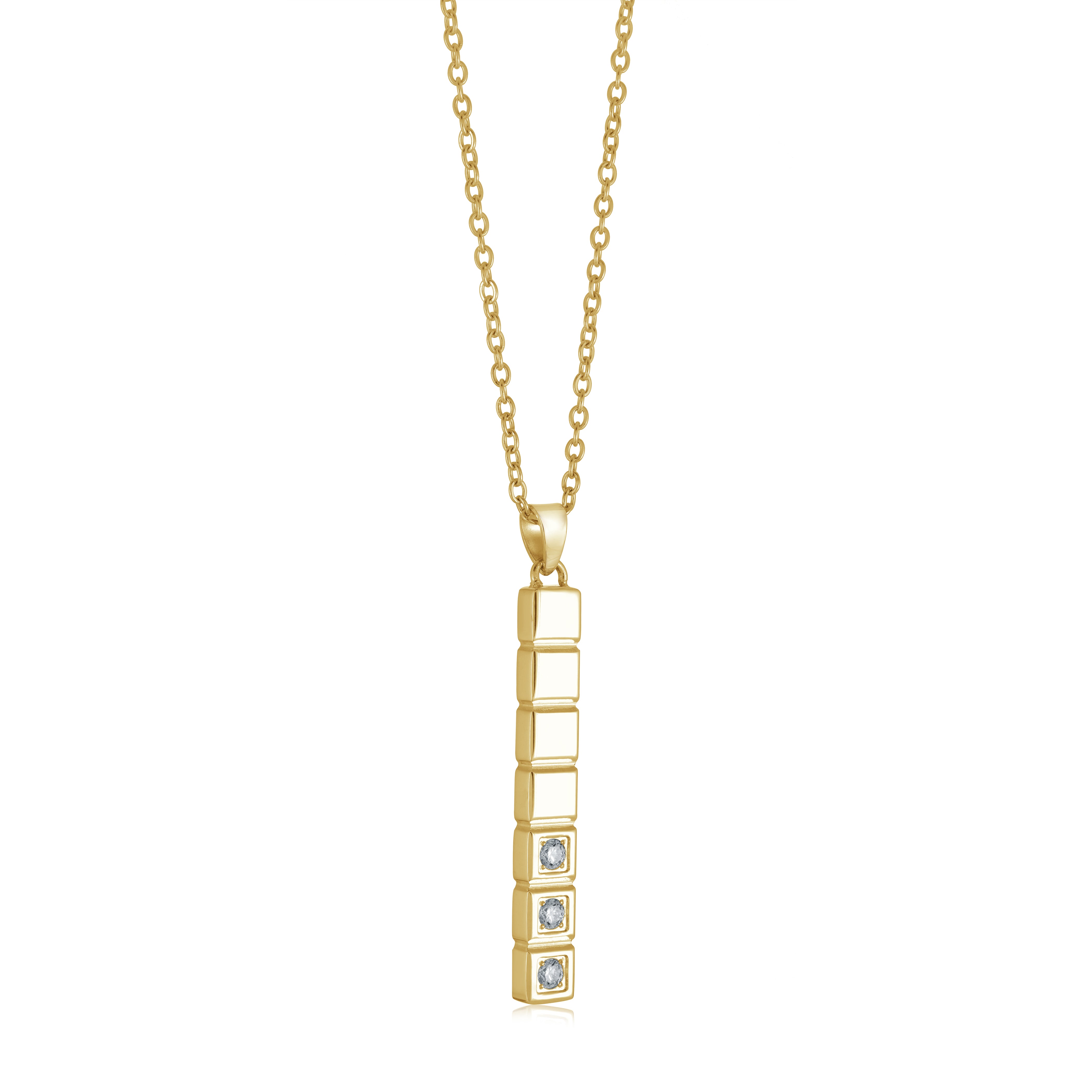 Cz Quadrant Necklace